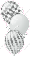 Disco - Light Silver Triple Balloon Bundle
