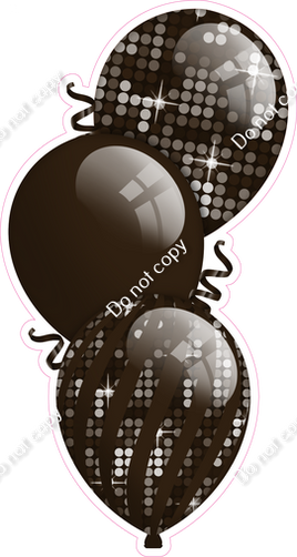 Disco - Chocolate Triple Balloon Bundle