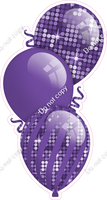 Disco - Purple Triple Balloon Bundle