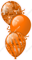 Disco - Orange Triple Balloon Bundle
