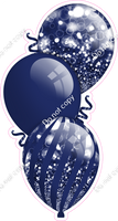 Bokeh - Navy Blue Triple Balloon Bundle