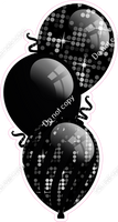 Disco - Black Triple Balloon Bundle