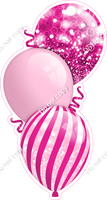 Bokeh - Baby Pink & Hot Pink Triple Balloon Bundle