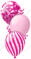 Bokeh - Baby Pink & Hot Pink Triple Balloon Bundle