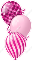 Disco - Baby Pink & Hot Pink Triple Balloon Bundle