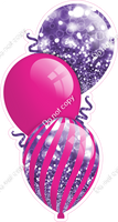 Bokeh - Hot Pink & Purple Triple Balloon Bundle