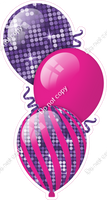 Disco - Hot Pink & Purple Triple Balloon Bundle