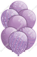 All Lavender Balloons - Lavender Sparkle Accents