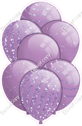 All Lavender Balloons - Lavender Sparkle Accents