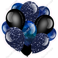 Sparkle - Space Theme - Balloon Cluster