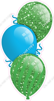 Sparkle - Caribbean & Lime Triple Balloon Bundle