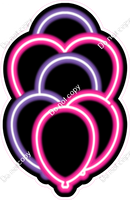 NEON - Hot Pink & Purple XL Balloon Bundle