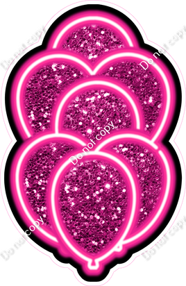 NEON - Hot Pink XL Balloon Bundle - Sparkle