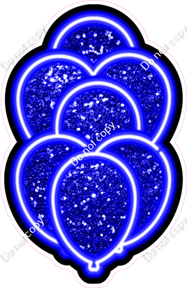 NEON - Blue XL Balloon Bundle - Sparkle