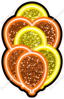 NEON - Orange & Yellow XL Balloon Bundle - Sparkle