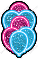 NEON - Caribbean & Hot Pink XL Balloon Bundle - Sparkle