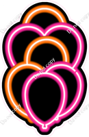 NEON - Hot Pink & Orange XL Balloon Bundle