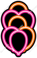 NEON - Hot Pink & Orange XL Balloon Bundle