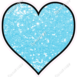 Sparkle - Baby Blue Heart - Outlined