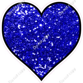 Sparkle - Blue Heart - Outlined