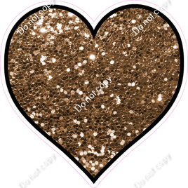 Sparkle - Chocolate Heart - Outlined