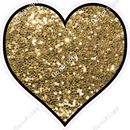 Sparkle - Gold Heart - Outlined