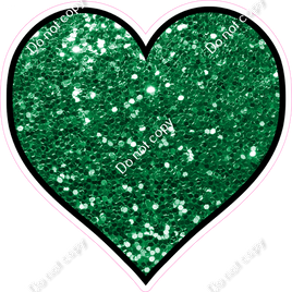 Sparkle - Green Heart - Outlined
