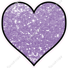 Sparkle - Lavender Heart - Outlined