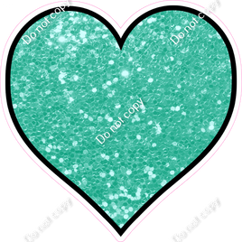 Sparkle - Mint Heart - Outlined
