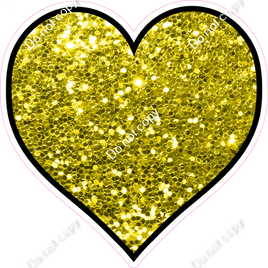 Sparkle - Yellow Heart - Outlined