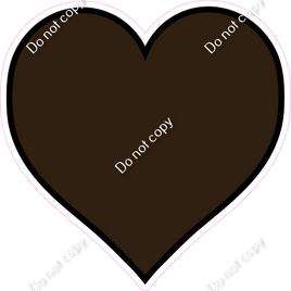 Flat - Chocolate Heart - Outlined