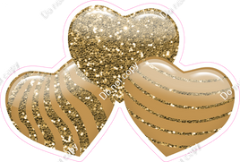 Sparkle - Gold - Triple Heart Bundles
