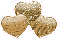 Sparkle - Gold - Triple Heart Bundles