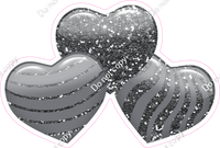 Sparkle - Silver - Triple Heart Bundles