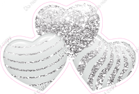 Sparkle - Light Silver - Triple Heart Bundles