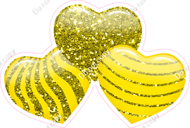 Sparkle - Yellow - Triple Heart Bundles