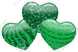 Sparkle - Green - Triple Heart Bundles