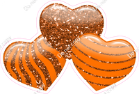 Sparkle - Orange - Triple Heart Bundles