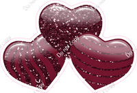 Sparkle - Burgundy - Triple Heart Bundles