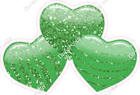 Sparkle - Lime Green - Triple Heart Bundles