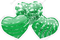 Bokeh - Green - Triple Heart Bundles