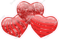 Disco - Red- Triple Heart Bundles
