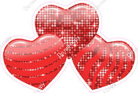 Disco - Red- Triple Heart Bundles