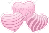 Flat - Baby Pink - Triple Heart Bundles
