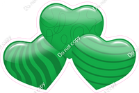 Flat - Green - Triple Heart Bundles