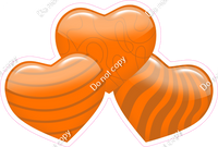 Flat - Orange - Triple Heart Bundles