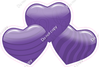 Flat - Purple - Triple Heart Bundles