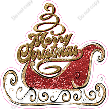 Mini - Santa Sleigh Merry Christmas Statement