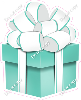 Flat - Mint Present, White Bow - Style 2