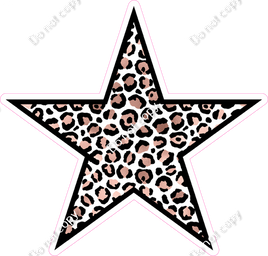 White Leopard Star - Outlined